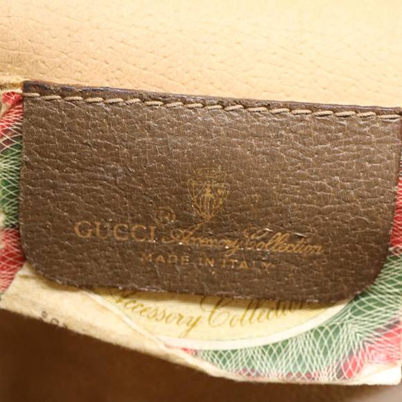 GUCCI GG Canvas Web Sherry Line Clutch Bag Beige Red Green 89 01 030 Auth 43905 - Picture 8 of 16